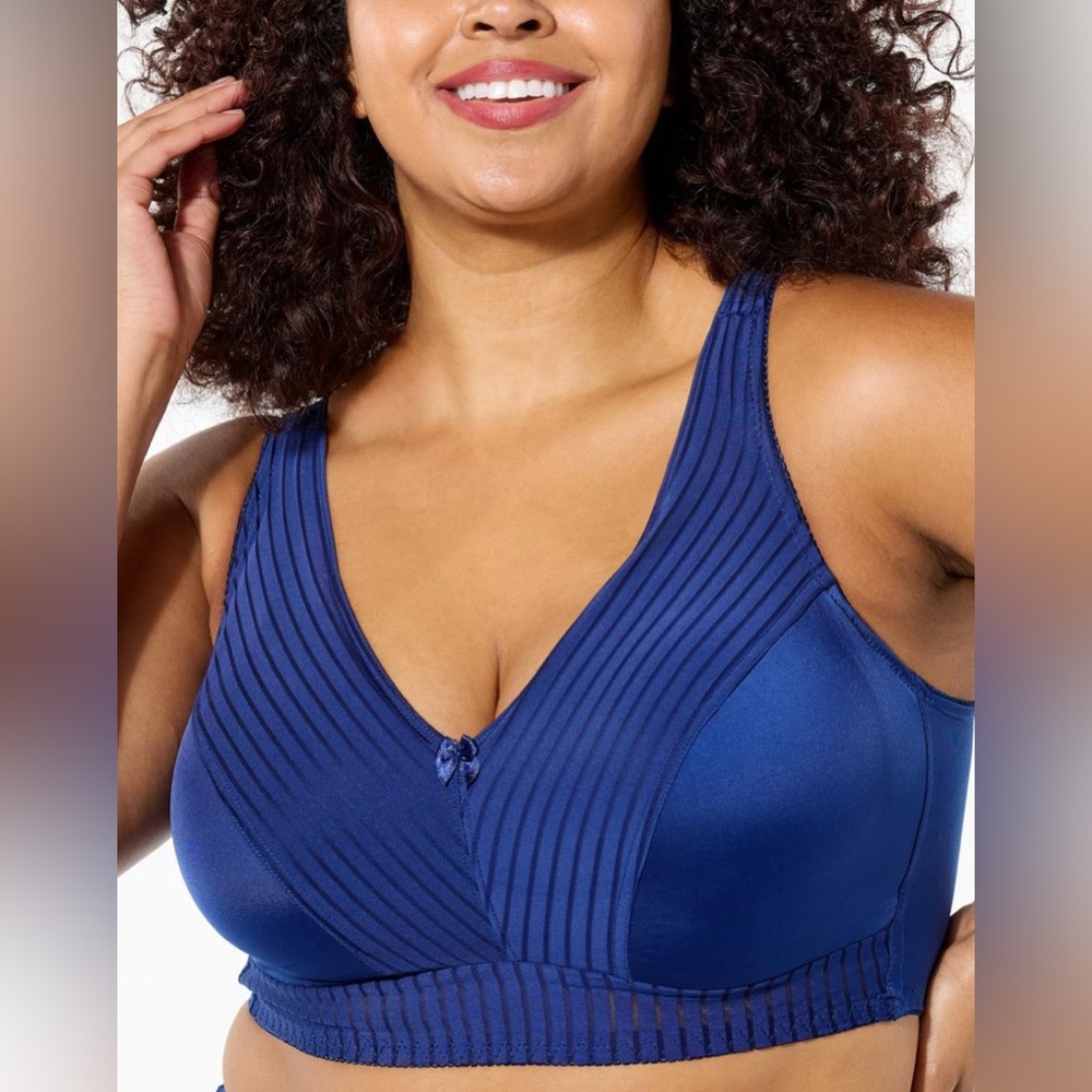 Rhonda Shear 2-pack Striped Pin-Up Bra New Size Medium - Picture 2 of 9